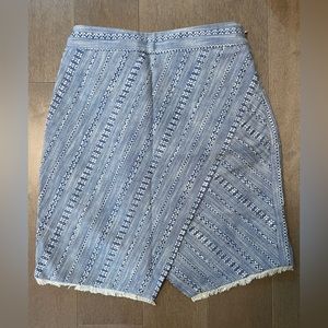 Loft blue woven skirt